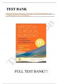 Test Bank For Medical-Surgical Nursing: Concepts for Clinical Judgment and Collaborative Care 11th Edition by Ignatavicius All Chapters.