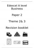 Edexcel A level Business Paper 2 Revision Booklet - Theme 2&3