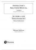 Solution Manual For Algebra and Trigonometry 12th Edition by Michael Sullivan
