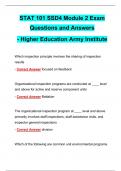 STAT 101 SSD4 Module 2 Exam Questions and Answers | Higher Education Army Institute
