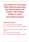 Case Solution With Test bank for Community Public Health Nursing 8th Edition By Mary Nies, Melanie McEwen (All Chapters, 100% Original Verified, A+ Grade)