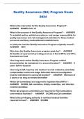 Quality Assurance (QA) Program Exam 2024