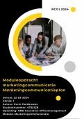 Geslaagde NCOI module Marketingcommunicatie / Marketingcommunicatieplan voor bedrijf / Geslaagd cijfer 8 in 2024