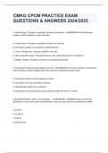 CMKG CPCM PRACTICE EXAM QUESTIONS & ANSWERS 2024/2025