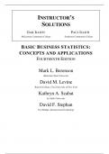 Instructor Manual For Basic Business Statistics Concepts and Applications, 14th Edition by Mark L. Berenson, David M. Levine, Kathryn A. Szabat, David F. Stephan