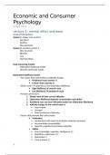 All lecture notes Economic and Consumer Psychology (6463PS008Y)