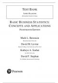 Test Bank For Basic Business Statistics Concepts and Applications, 14th Edition by Mark L. Berenson, David M. Levine, Kathryn A. Szabat, David F. Stephan