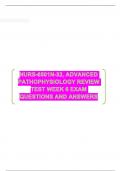  NURS-6501N-32, ADVANCED PATHOPHYSIOLOGY REVIEW TEST WEEK 6 EXAM QUESTIONS AND ANSWERS 