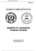  SEMPER FIT ADVANCED FITNESS COURSE (MCI 4134)COMPLETE QUESTION AND ANSWERS 