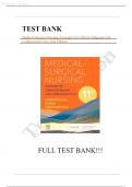 Test bank for Medical-Surgical Nursing: Concepts for Clinical Judgment and Collaborative Care 11th Edition by Ignatavicius All Chapters||Latest 2024
