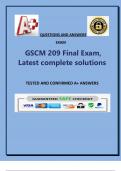 GSCM 209 Final Exam,  Latest complete solutions