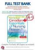 Test Bank For Polit & Beck Canadian Essentials of Nursing Research 4th Edition by Kevin Woo 9781496301468 Chapter 1-18 Complete Guide.
