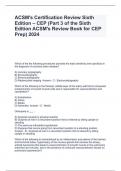 ACSM's Certification Review Sixth Edition – CEP (Part 3 of the Sixth Edition ACSM's Review Book for CEP Prep) 2024