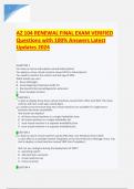 AZ 104 RENEWAL FINAL EXAM VERIFIED Questions with 100% Answers Latest Updates 2024