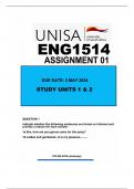 ENG1514 ASSIGNMENT 01 DUE 2MAY2024