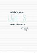 Unit 8 - Coastal Environments - A-Level Notes
