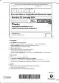 Pearson Edexcel  Advanced Level  Physics  AS/A-level UNIT  6: Practical Skills in Physics II January 2024 Authentic Marking Scheme Attached