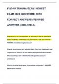 FISDAP TRAUMA EXAM NEWEST  EXAM 2024 QUESTIONS WITH  CORRECT ANSWERS (VERIFIED  ANSWERS ) GRADED A+