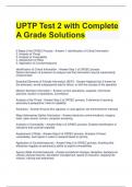UPTP Test 2 with Complete A Grade Solutions