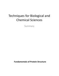 Techniques for Biological and Chemical Sciences