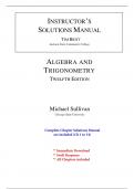 Solutions for Algebra and Trigonometry, 12th Edition Sullivan (All Chapters included)