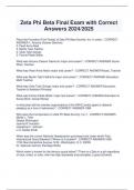 Zeta Phi Beta Final Exam with Correct  Answers 2024/2025