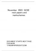 AQA NOVEMBER 2023 GCSE RESITS MATHS HIGHER TIER  PAPER 3 FOR REVISION