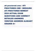 ati proctored cme/ATI  PROCTORED CME/ MEDSURG  ATI PROCTOREDNEWEST  2024 ACTUAL EXAM QUESTIONS AND CORRECT  DETAILED ANSWERS  VERIFIED ANSWERSALREADY  GRADED A+
