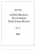 (WGU D080) BUS 2070 MANAGING IN A GLOBAL BUSINESS ENVIRONMENT FINAL EXAM REVIEW