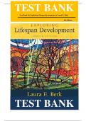 Test Bank for Exploring Lifespan Development 4th Edition by Laura E. Berk ISBN:9780134419701| Complete Guide A+