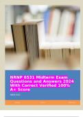 NRNP 6531 Midterm Exam Questions and Answers 2024 With Correct Verified 100% A+ Score