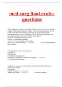 MedSurg Final Exam 2024/25