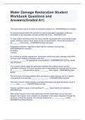 Water Damage Restoration Student Workbook Questions and Answers(Graded A+)