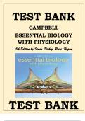 Test Bank for Campbell Essential Biology with Physiology 5th Edition by Simon, Dickey, Reece, Hogan 2024/ All Chapter( 1 - 29) Updated A+