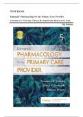 TEST BANK For Edmunds' Pharmacology for the Primary Care Provider, 5th Edition by Constance G Visovsky 9780323661171 Chapters 1-73 Complete Guide.