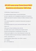 API 653 exam prep Closed book ONLY Questions and Answers 100% Pass