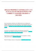 RELIAS PROPHECY GENERAL ICU A V3 ACTUAL EXAM 700 QUESTIONS AND CORRECT ANSWERS GRADED A+ 2023/2024