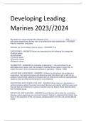 Developing Leading  Marines 2023//2024