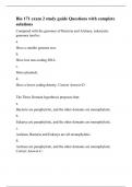 Bio 171 exam 2 study guide Questions with complete solutions.