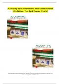 Accounting What the Numbers Mean 12th Edition David Marshall - Test Bank Chapter 1-16