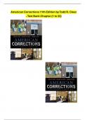 American Corrections 11th Edition by Todd R. Clear - Test Bank Chapter (1 to 22)