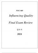 (UOP) NSG 468 INFLUENCING QUALITY IN HEALTHCARE COMPREHENSIVE FINAL EXAM