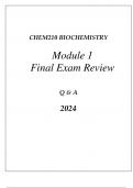 CHEM210 BIOCHEMISTRY MODULE 1 COMPREHENSIVE FINAL ASSESSMENT REVIEW
