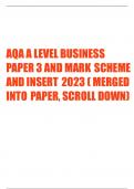 AQA A-LEVEL BUSINESS PAPER 3 2023