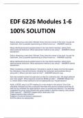 EDF 6226 Modules 1-6 100% SOLUTION