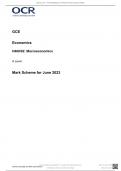 OCR A-Level Economics - Macro Paper 2 H460/02 Markscheme and Questions