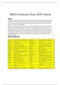 HESI A2 Entrance Exam 2024 Version For Easy Learning