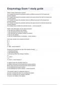 Enzymology Exam 1 study guide