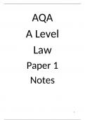 AQA A Level Law Paper 1 Criminal Law Booklet