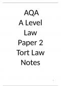 AQA A Level Law Paper 1 and 2 Booklets